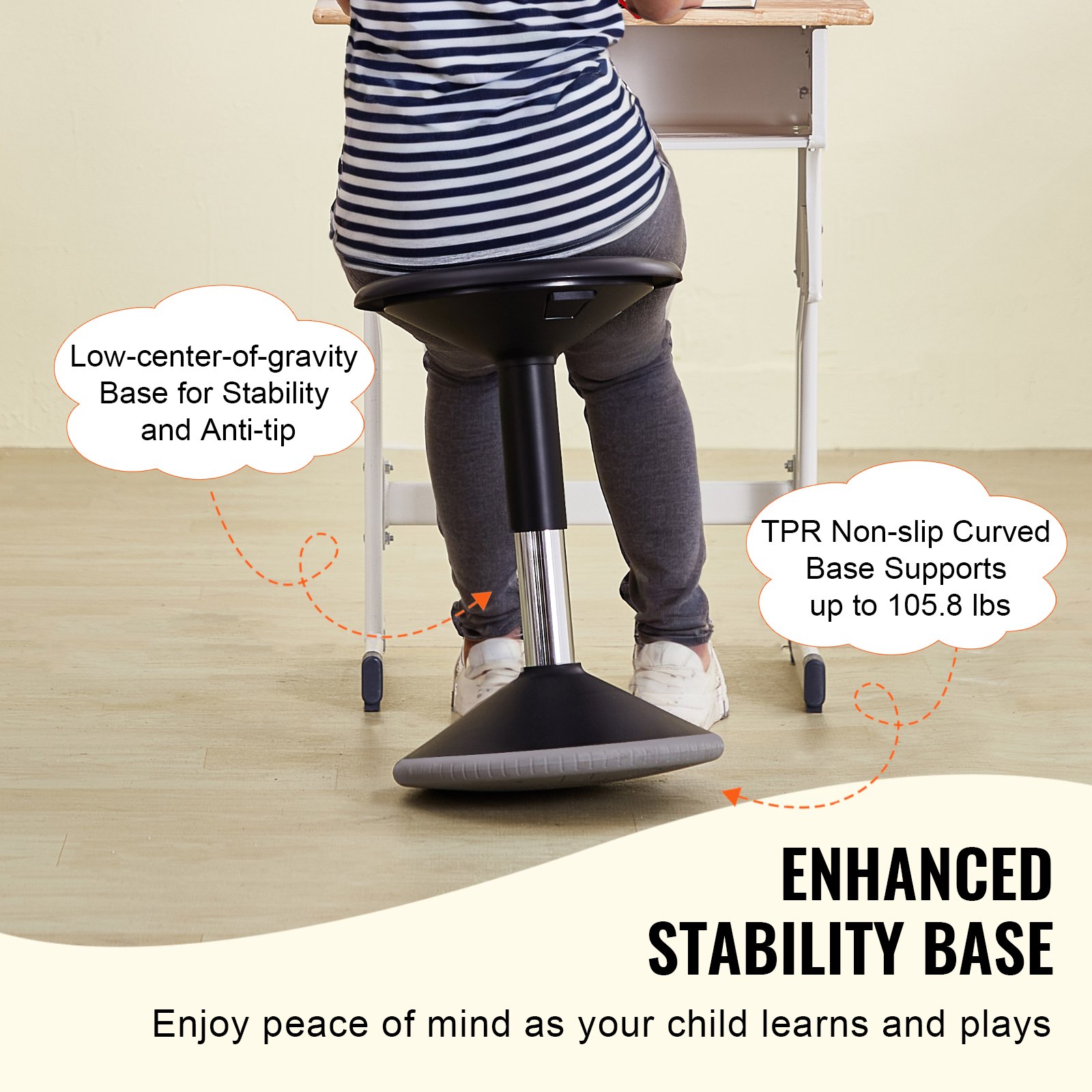 Focus Stool VEVOR Wobble Stool for Kids – 15.7-21.7