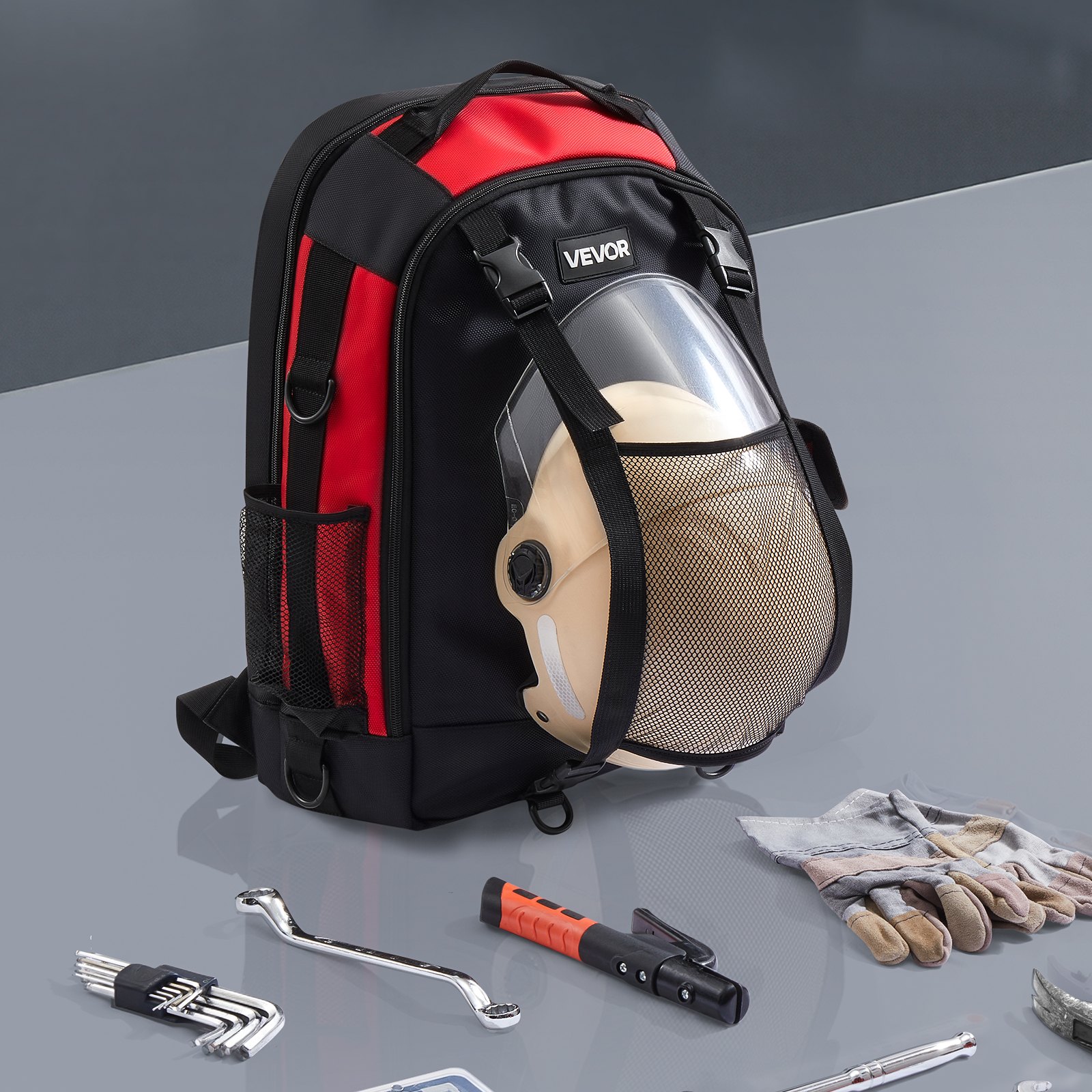 VEVOR Welding Hood Backpack – 25.2L, 1680D Polyester