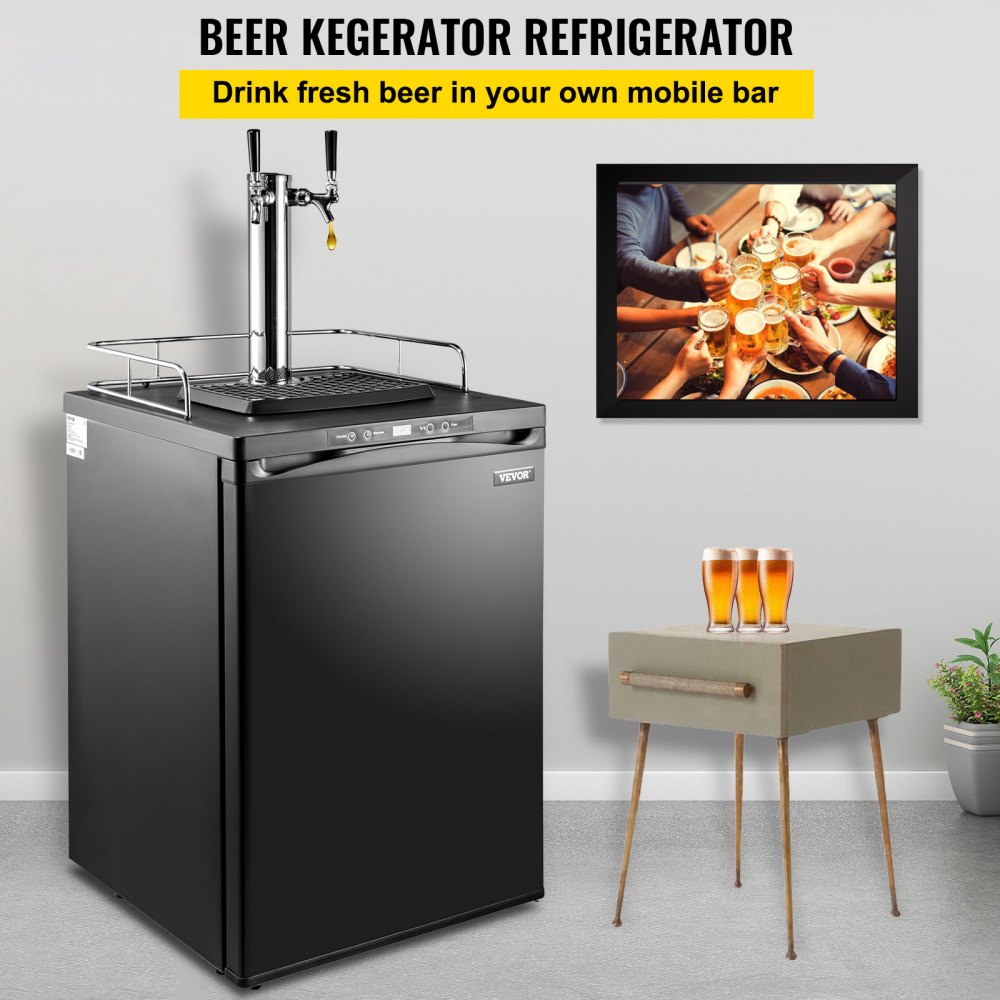VEVOR Kegerators Beer Dispenser, Full Size Beer Kegerator Refrigerator