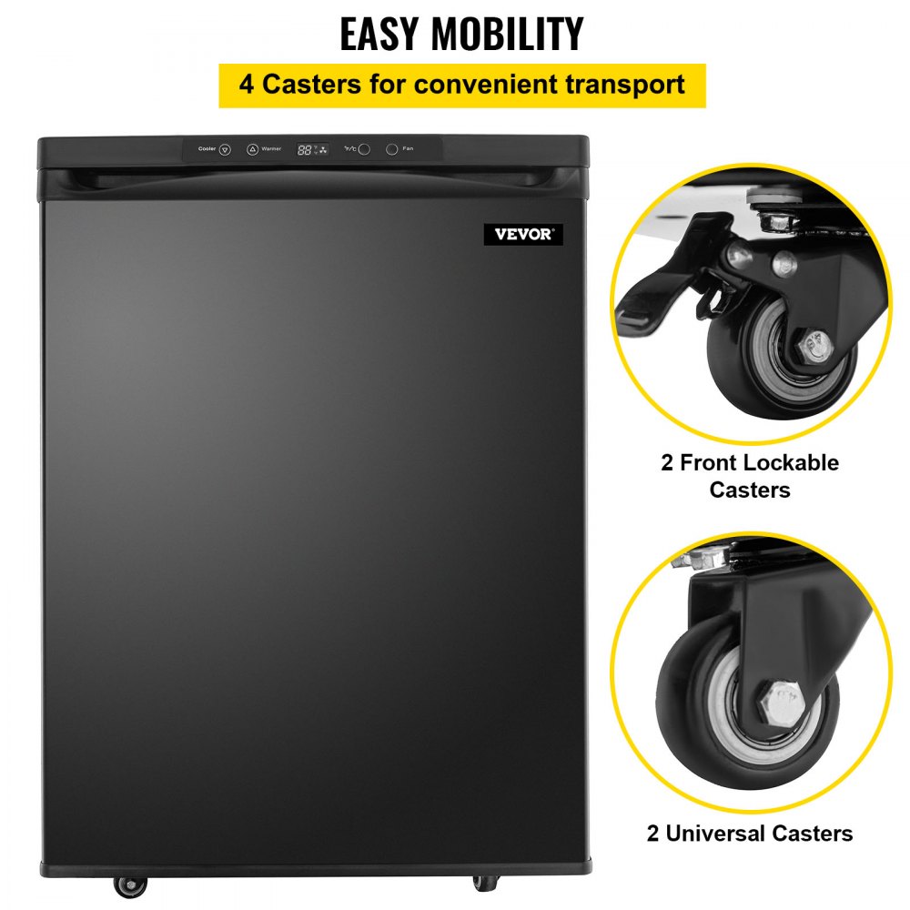 VEVOR Kegerators Beer Dispenser, Full Size Beer Kegerator Refrigerator, Double Taps Direct Draw