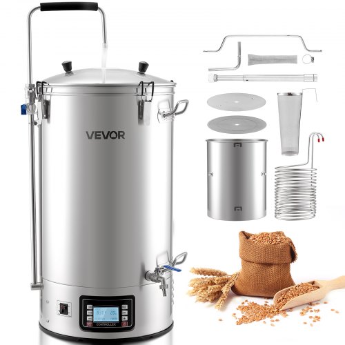 VEVOR Beer Brewing Equipment, 16 Gal/60L Beer Maker with Anti-Burn