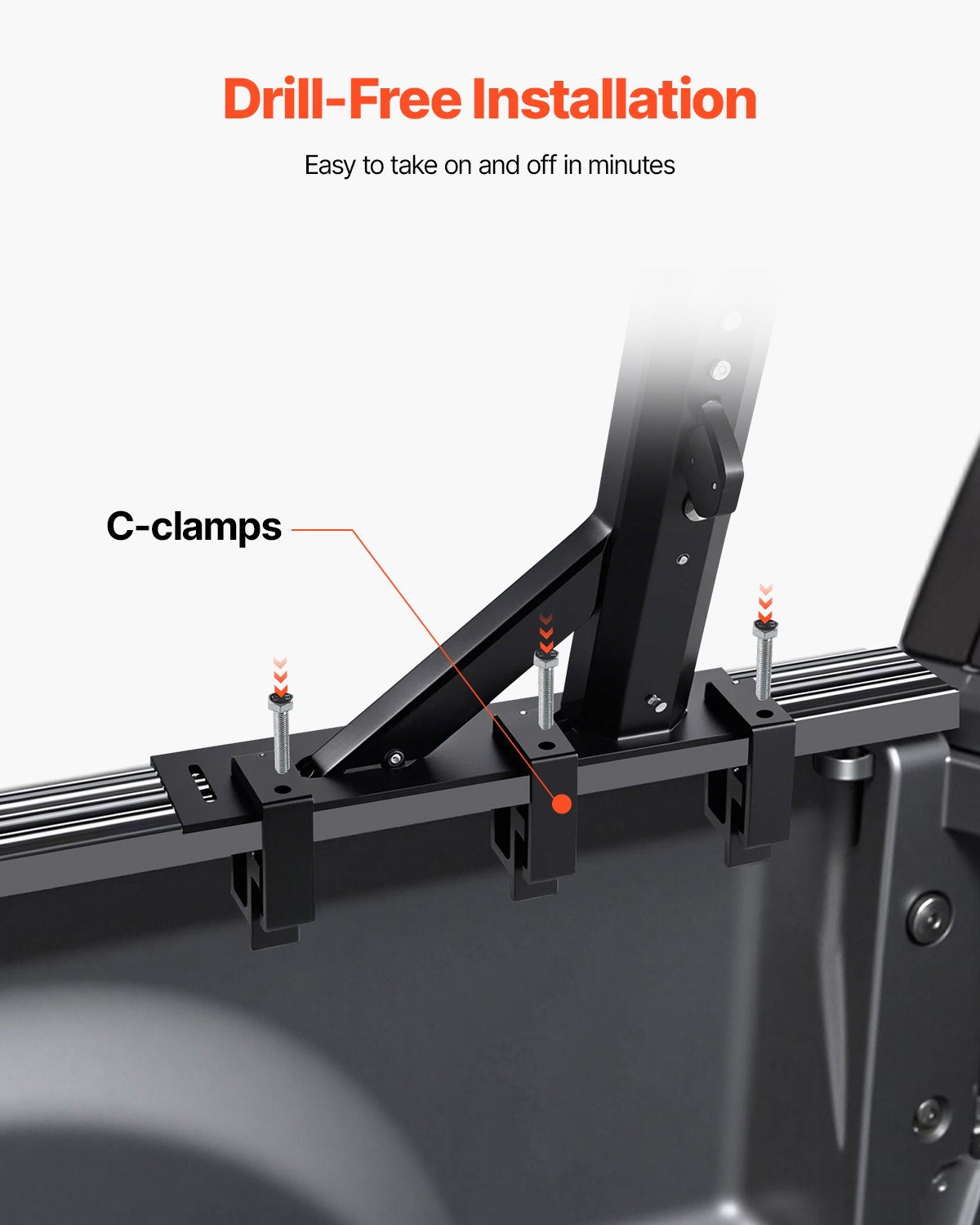 VEVOR Ladder Racks for Pickup Trucks — Strong Aluminum Frame