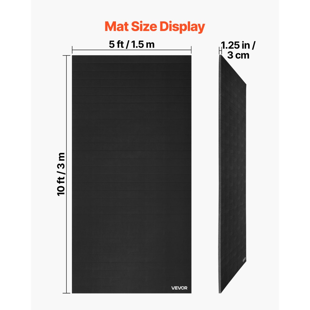 VEVOR Roll Up Wrestling Mat - 10 x 5 Ft, 1.38-Inch XPE foam