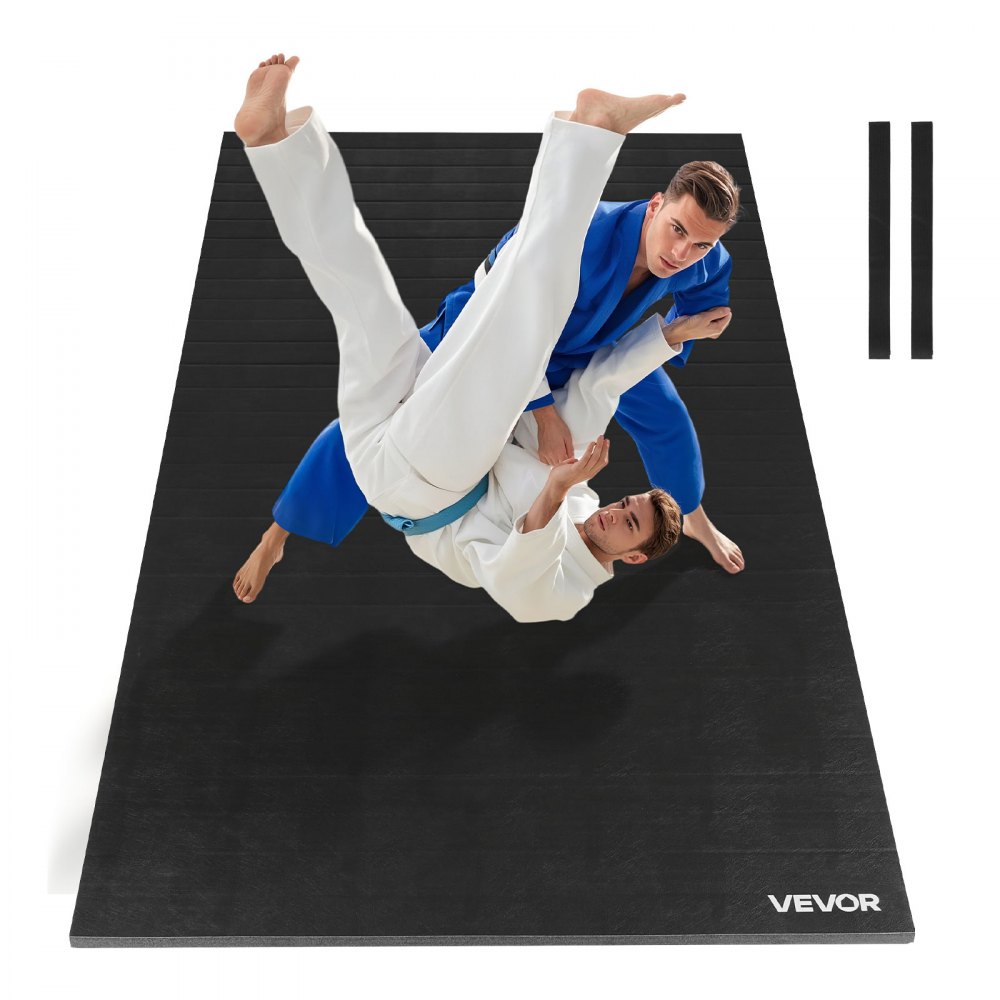 Boxing Training Mat VEVOR Roll Up Wrestling Mat - 10 x 5 Ft, 1.38-Inch XPE foam