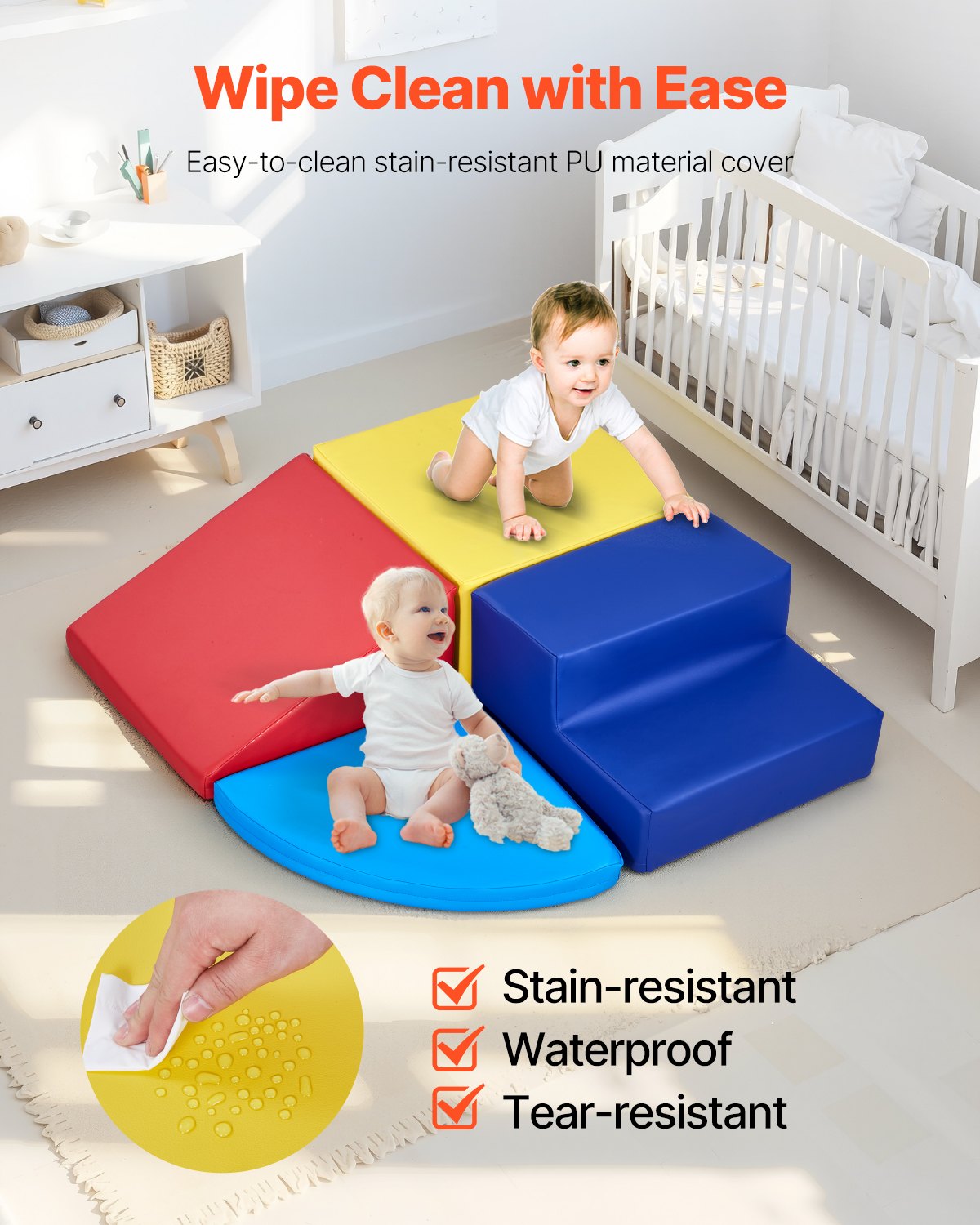 JungleDove Set of 6 Foam Blocks for Children: PU Leather Children's Psychomotor Blocks – Cylinder Set for Indoor Children Climbing and Crawling Game Gift for Babies JungleDove Set of 6 Foam Blocks for Children: PU Leather Children's Psychomotor Blocks – Cylinder Set for Indoor Children Climbing and Crawling Game Gift for Babies