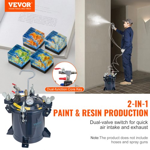 Paint Sprayer VEVOR Spray Paint Pressure Pot, 30 L/7.5 Gal Fully ...