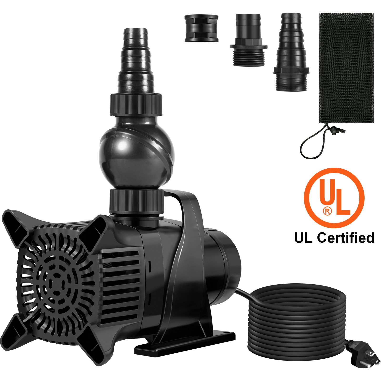 VEVOR Submersible Water Pump 4000GPH Pond Pump 22FT 330W for Waterfall ...