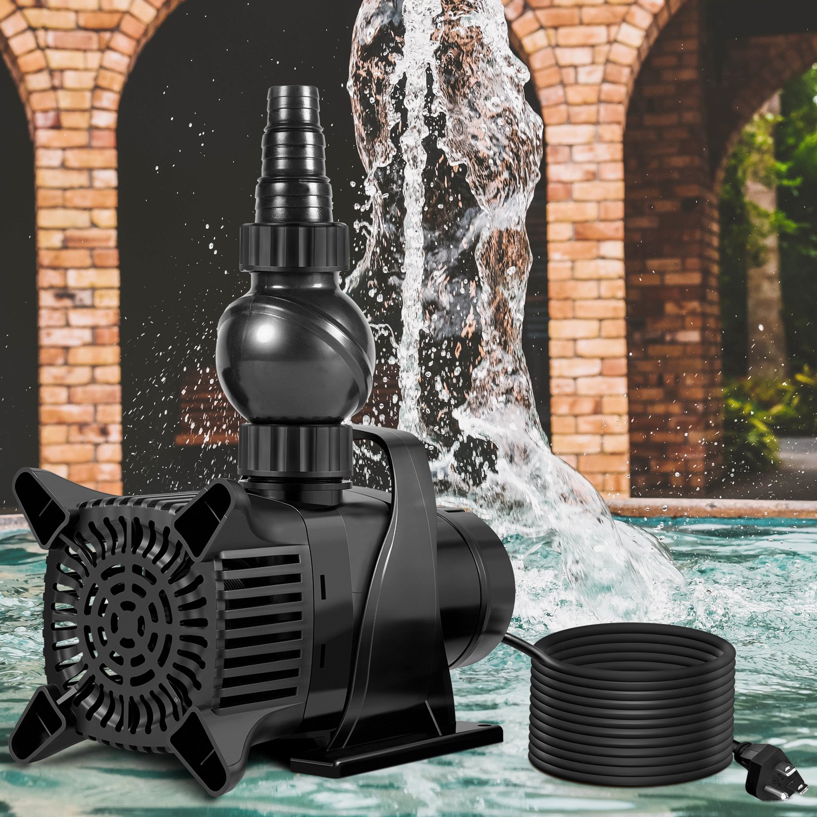 VEVOR Submersible Water Pump 5200GPH Pond Pump 25FT 420W for Waterfall
