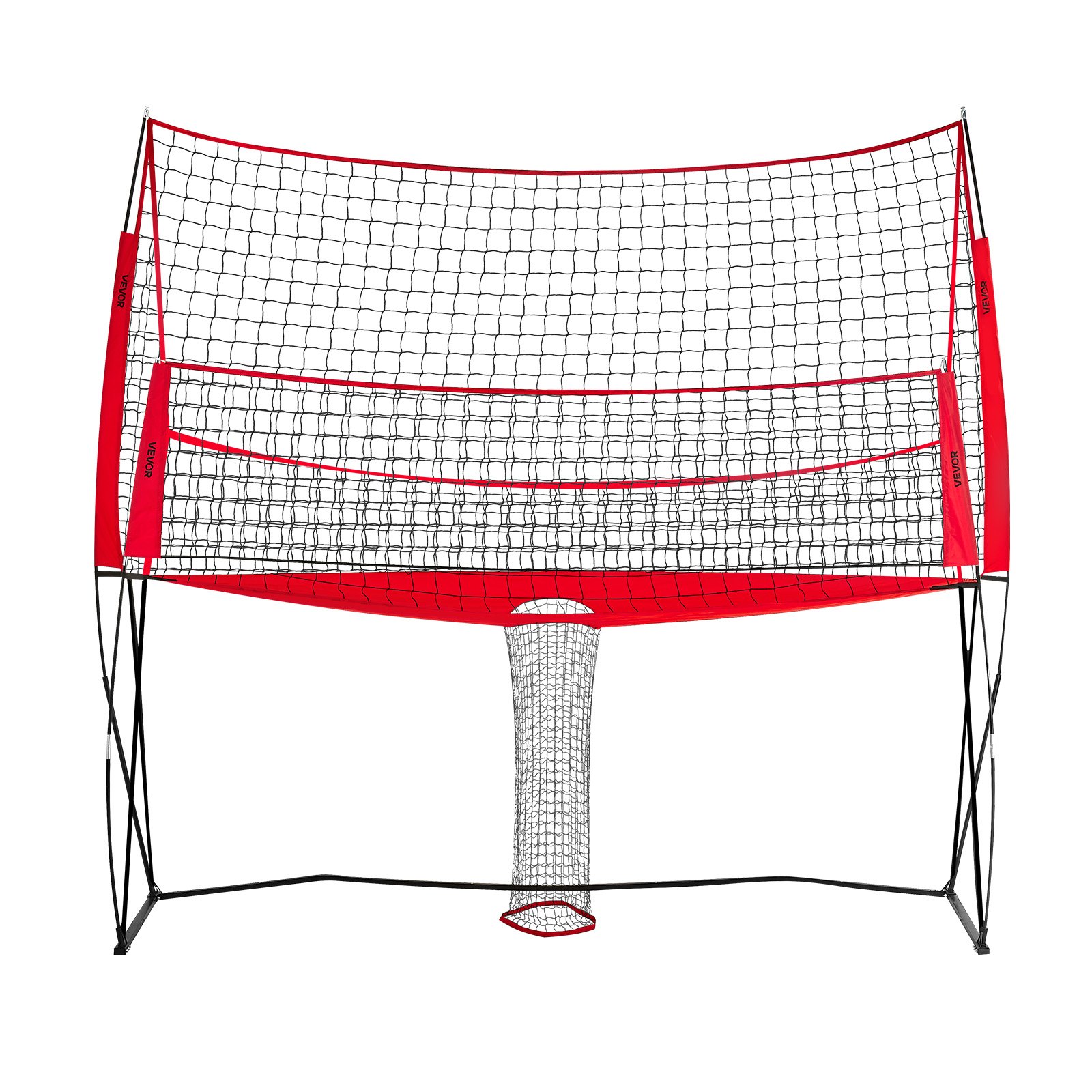 VEVOR 2-in-1 Volleyball Training Net System, Freely Height-Adjustable ...