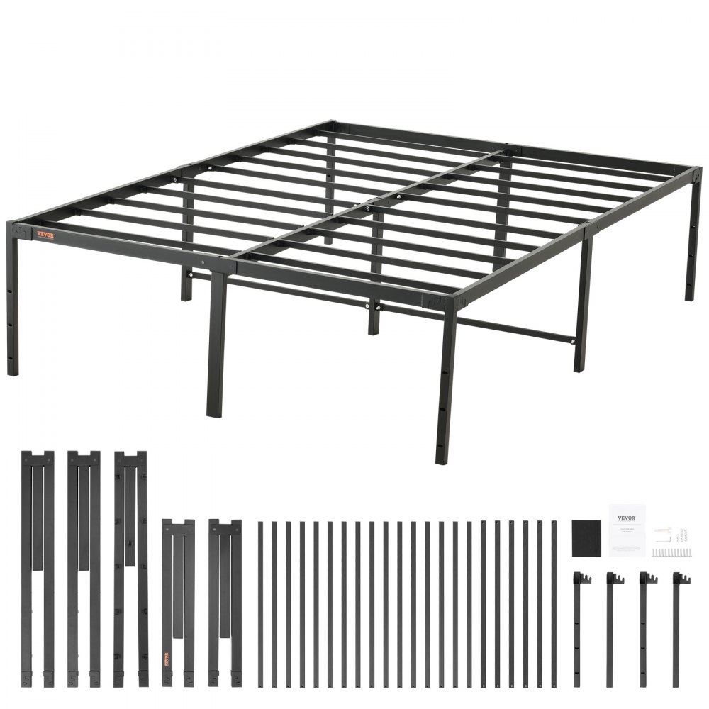 VEVOR VEVOR Full Size Bed Frame, 18 inch Metal Bed Frame Platform, 1500