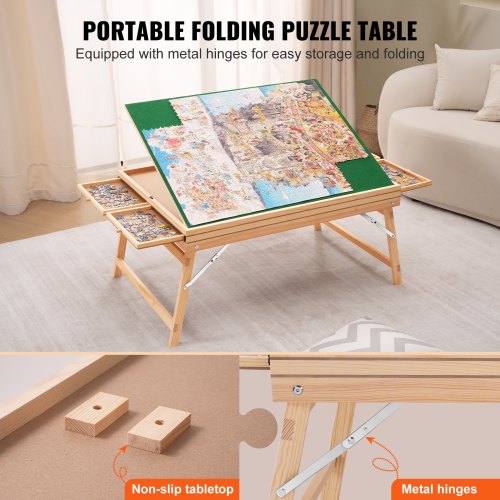 VEVOR 1500 Piece Puzzle Table with Folding Legs, 4 Drawers VEVOR 1500 Piece Puzzle Table with Folding Legs, 4 Drawers