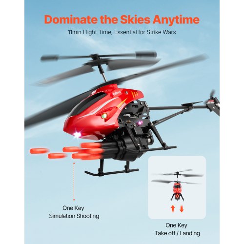 RC Helicopter 3.5 Channel Remote Control Aircraft Toy Shooting Mode ...