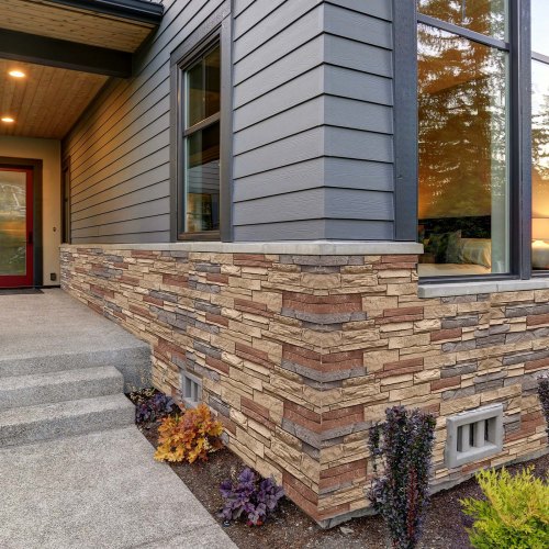 VEVOR Faux Stacked Stone Panel, 45.6 x 12.8 in Artificial Stone Wall ...