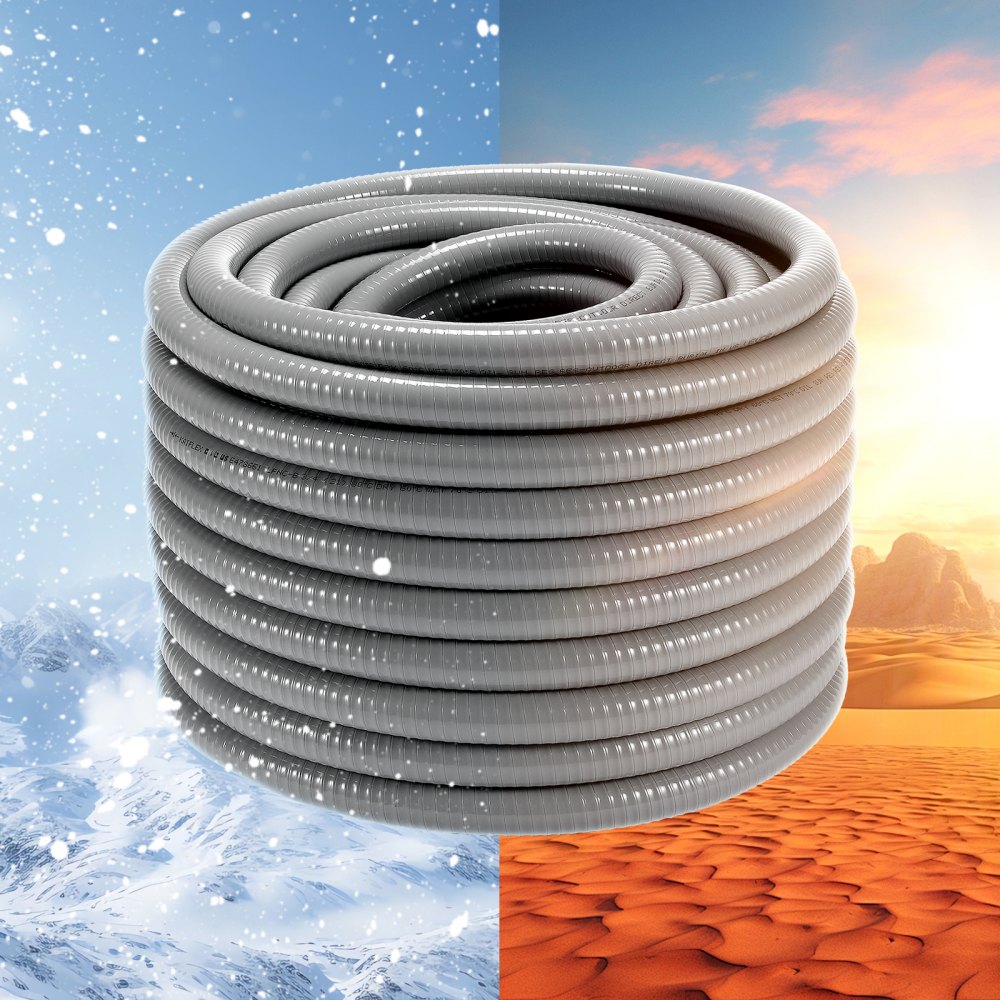 VEVOR 3/4-Inch Flexible Electrical Conduit, 100 ft, PVC Liquid-Tight ...