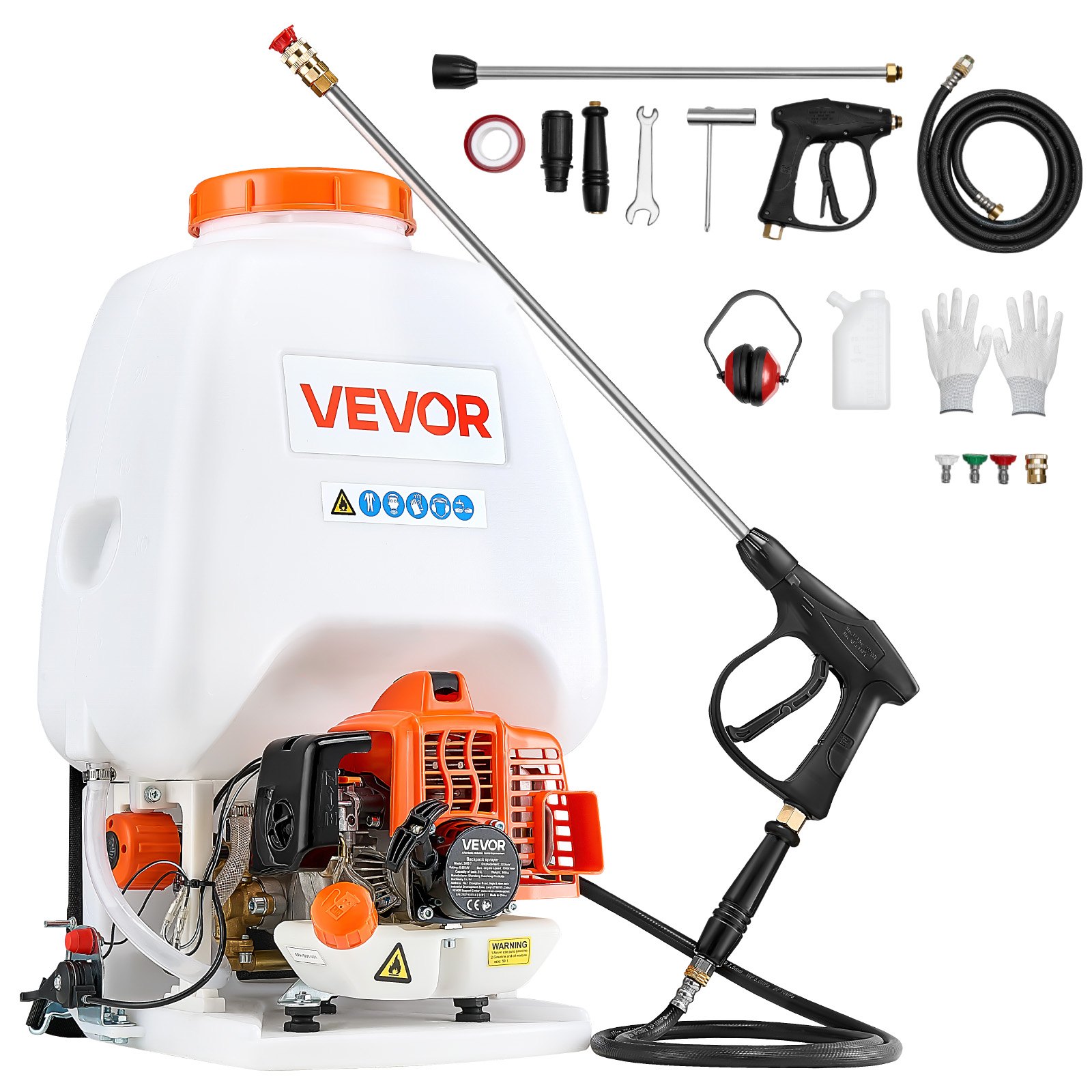 VEVOR Gas Powered Backpack Sprayer, 26.5CC 0.9HP Engine, Garden Sprayer ...