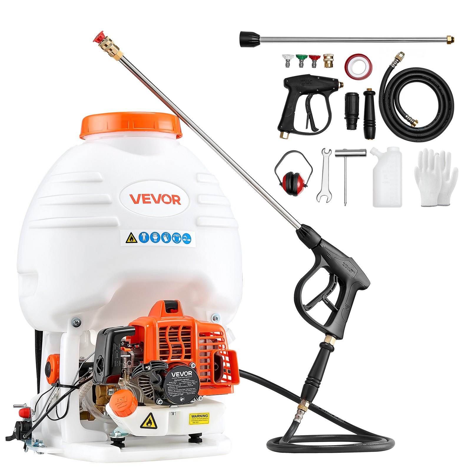 VEVOR Gas Powered Backpack Sprayer, 26.5CC 0.9HP Engine, Garden Sprayer ...