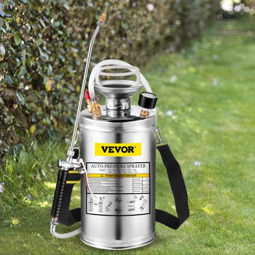 VEVOR 1.5Gal Stainless Steel Sprayer, Set with 16
