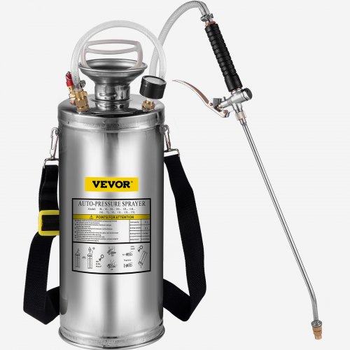 VEVOR 2Gal Stainless Steel Sprayer, Set with 20