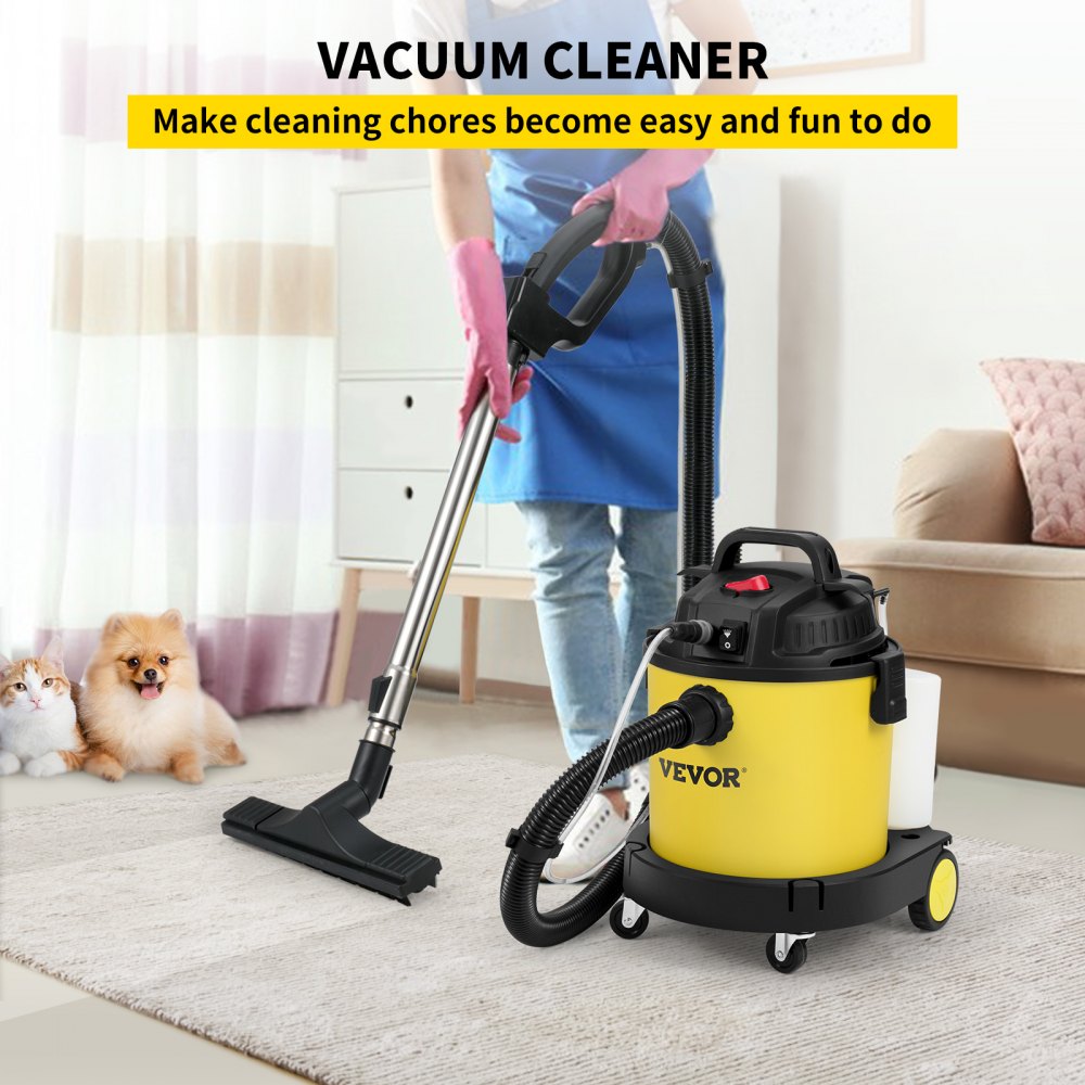 VEVOR Wet Dry Vac, 5.3 Gallon, 1.6 Peak HP Shop Vacuum, 4in1 Wet/Dry