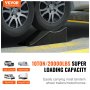 Low Profile Car Service Ramps (4 Pack) - 6 Ton Capacity, 17" Long, Anti-Slip, For Oil Changes & Jacking