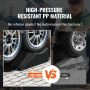 Low Profile Car Service Ramps (4 Pack) - 6 Ton Capacity, 17" Long, Anti-Slip, For Oil Changes & Jacking