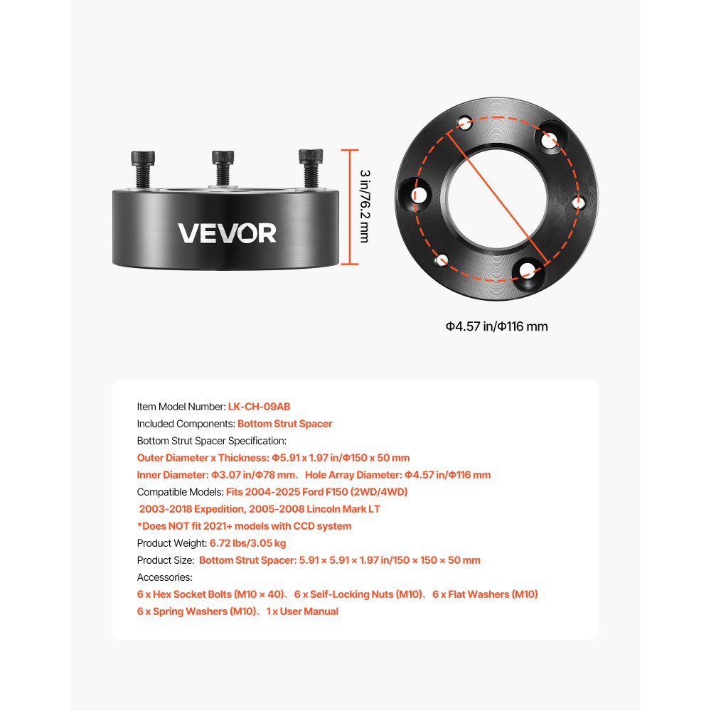 VEVOR 3 Inch Leveling Kit – Ford F150 & Expedition Lift