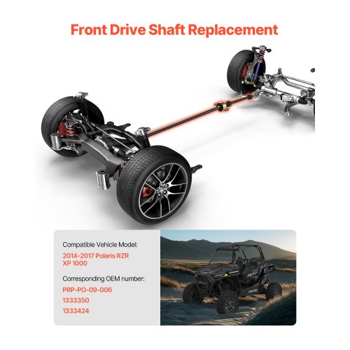 VEVOR Polaris RZR Drive Shaft – Fits in 2014-2017 XP 1000