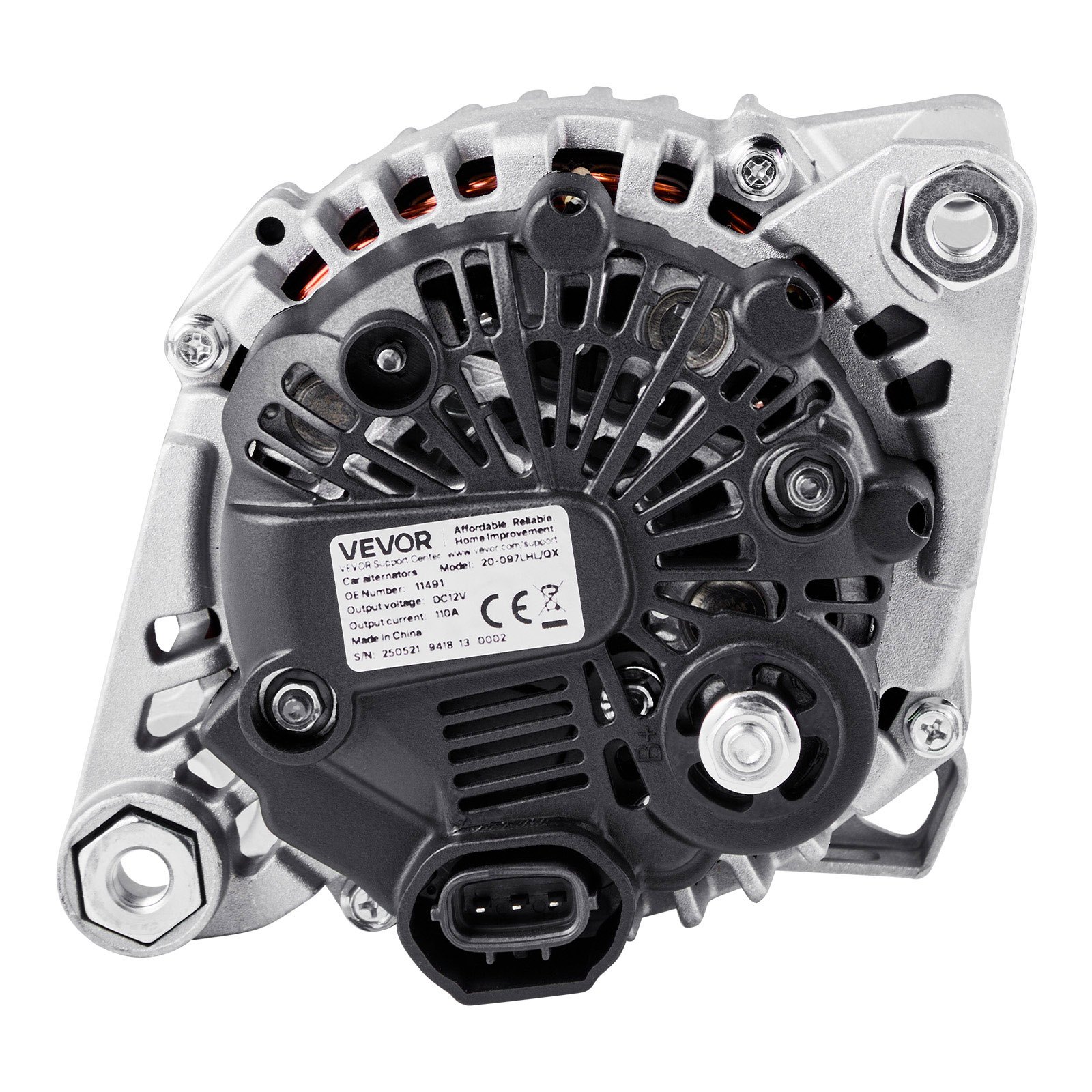VEVOR Car Audio Alternator — 12V Output & 6000 RPM System