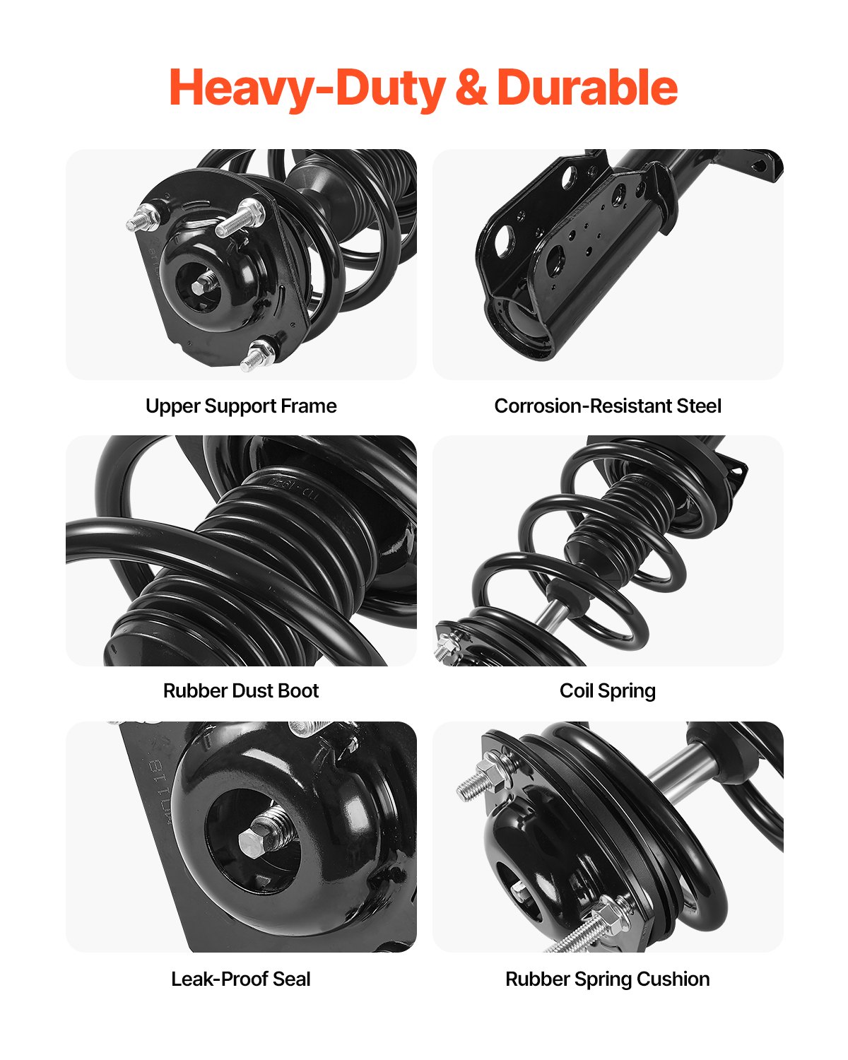 VEVOR Front Shock Absorber and Strut Assembly – 2PCS, 11680