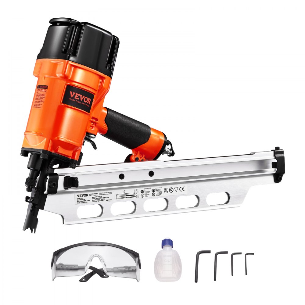 Framing Nailer 2 to 3 1 2 21 Full Round Head Pneumatic Nail Gun 80 120PSI VEVOR US