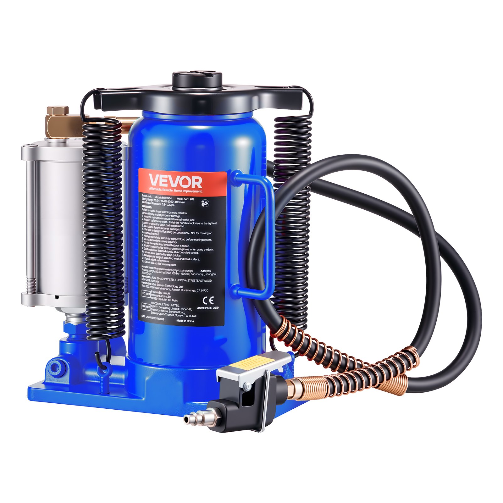 20-Ton Standard Hydraulic Bottle Jack W/ Extension Screw Ass - View #4
