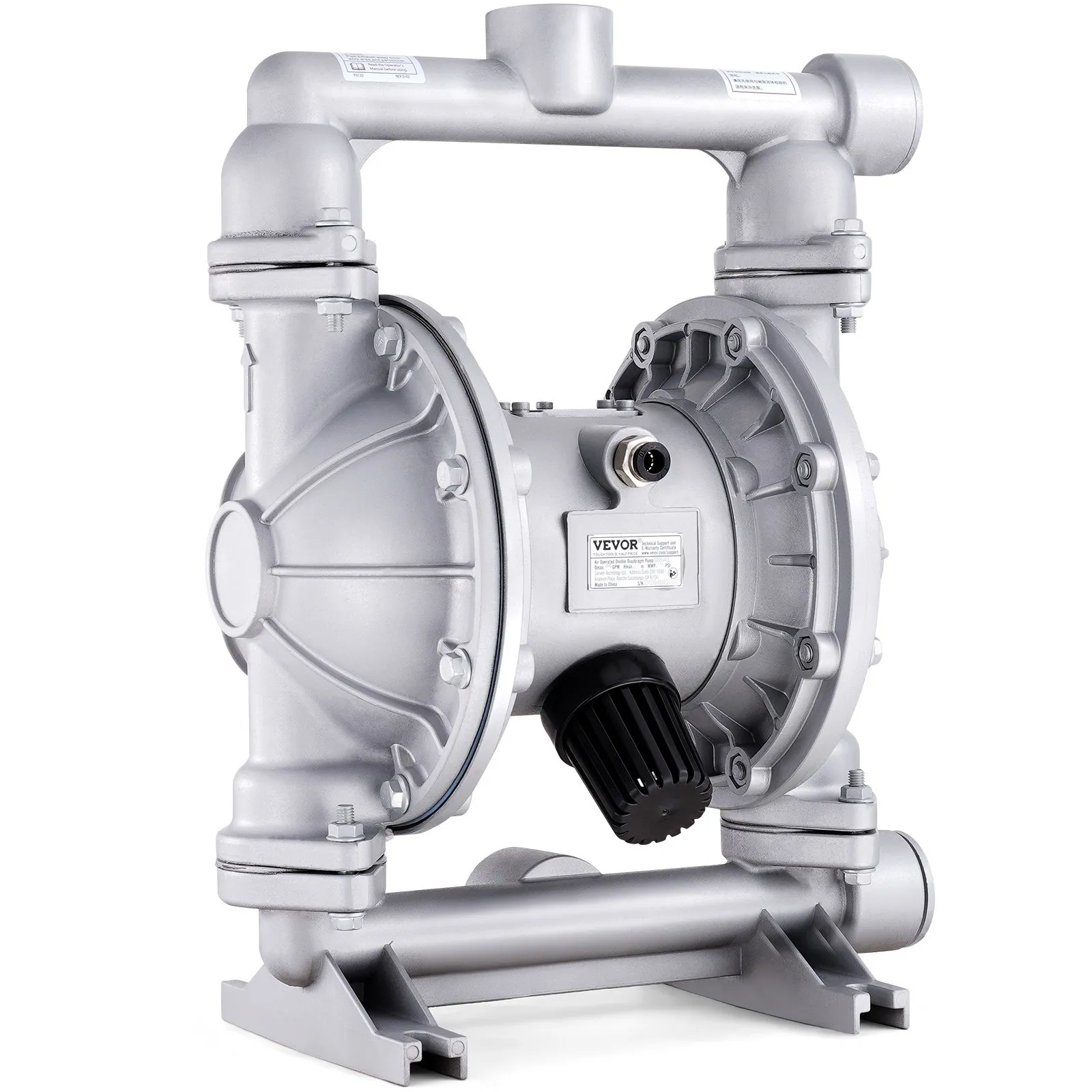 VEVOR Air Operated Double Diaphragm Pump 44GPM Max 115PSI Air Waste vevor-air-operated-double-diaphragm-pump-44gpm-max-115psi-air-waste