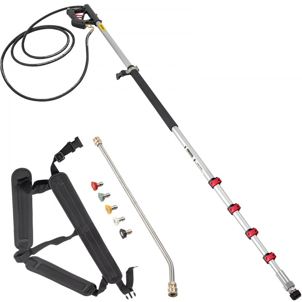 VEVOR Telescoping Pressure Washer Wand 20 ft 5 Section Length