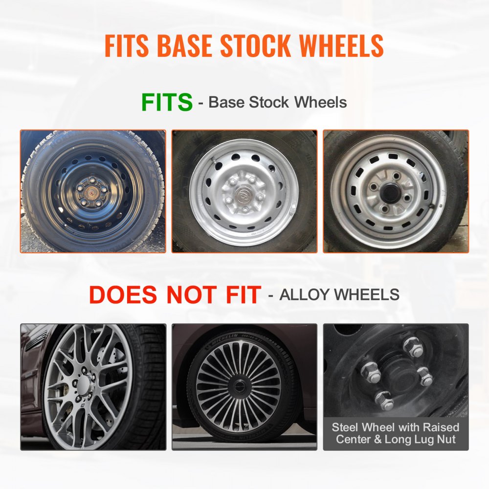 VEVOR 15 Inch Hubcaps – Easy Fit & Scratch Resistant