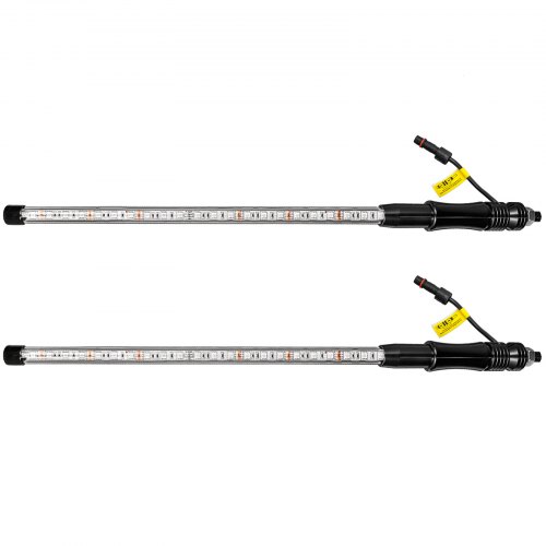 VEVOR 2PC 3FT LED Whip Lights RGB Color Lighted Whips for
