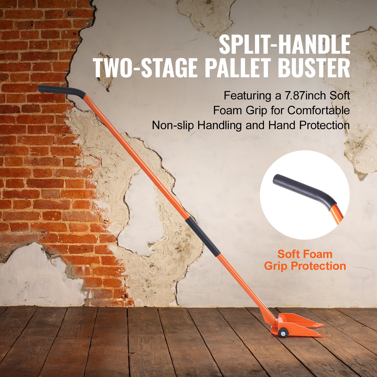Paller Buster VEVOR Pallet Buster, 60-Inch Handle, 2000 lbs Weight Capacity, Q235 ...