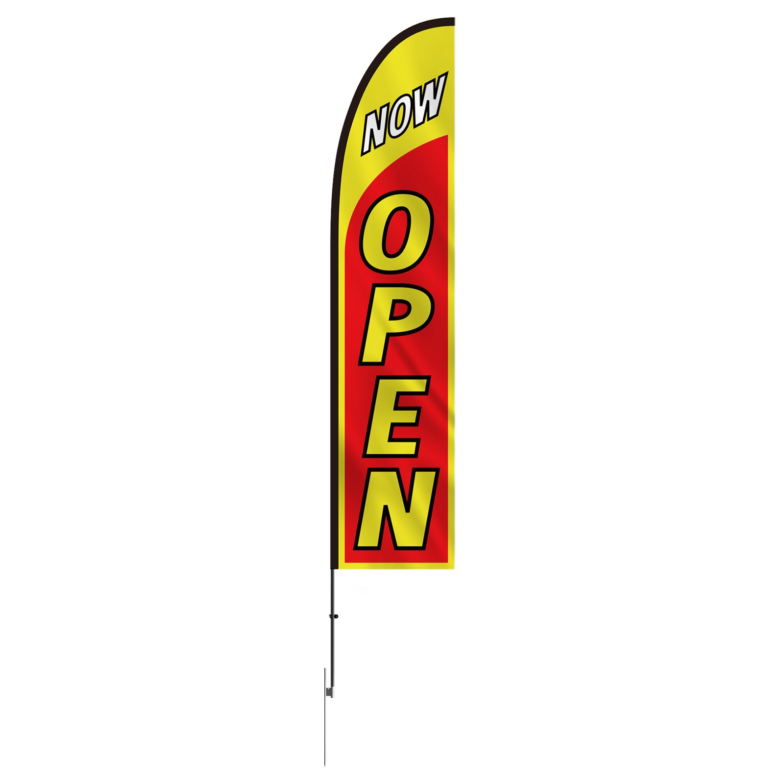 VEVOR Open Flag with Pole Kit, Advertising Flag for Business Outside ...