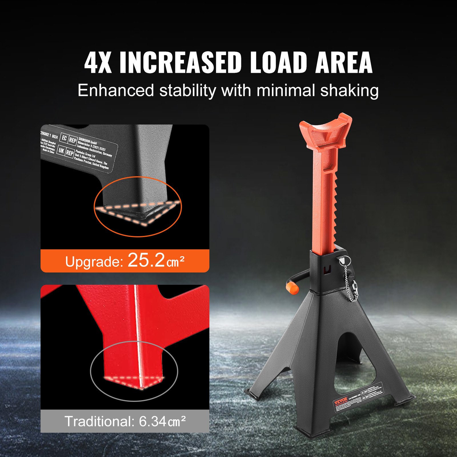 VEVOR Jack Stands, 6 Ton (13,000 lbs) Capacity Car Jack Stands Double