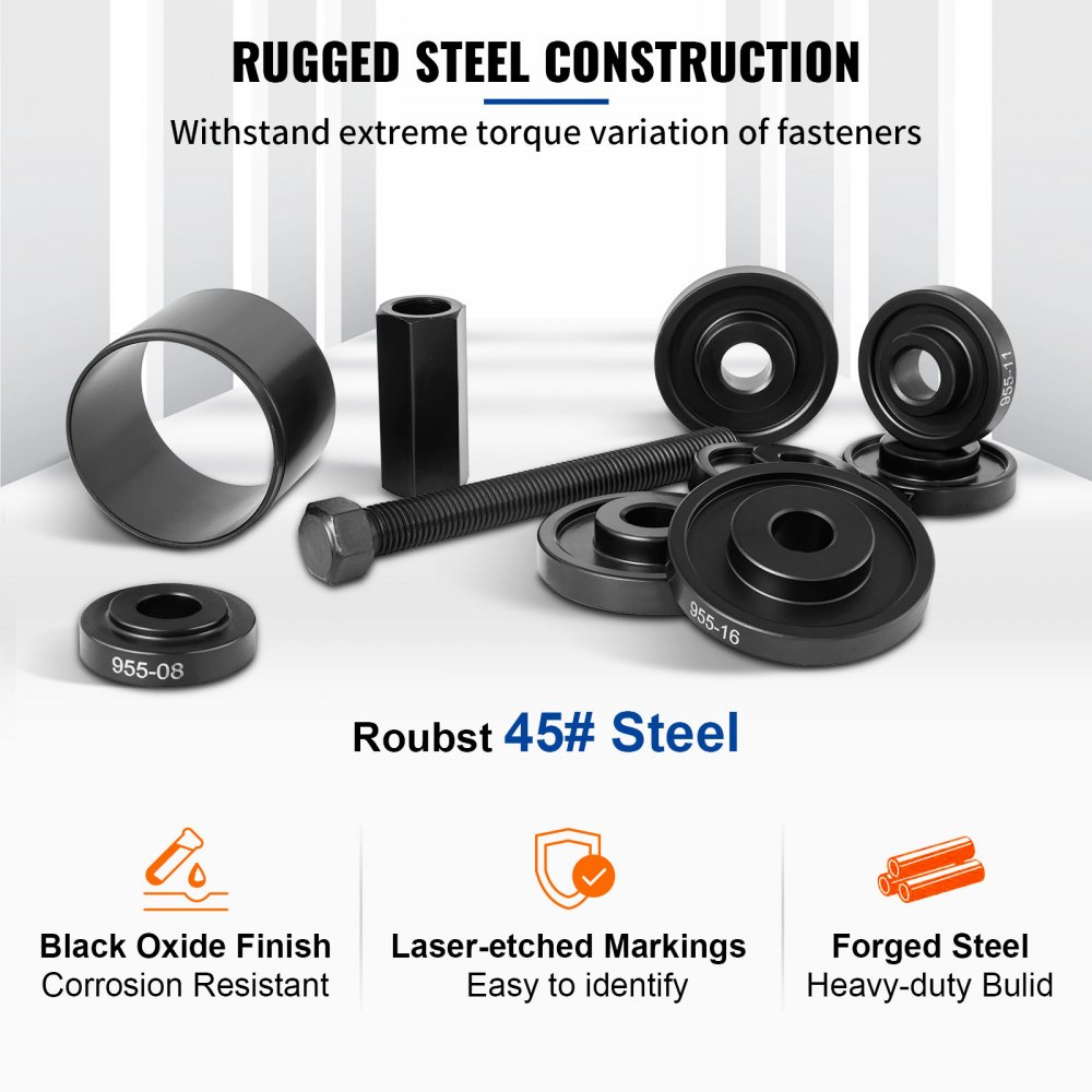 Wheel Bearing Tools 23PC Front Wheel Drive Bearing Press Tool Removal Adapter Puller Pulley Set FWD - MA Bearing Tools And Kits Sp. Zoo Bearing Splitter - Foto 13