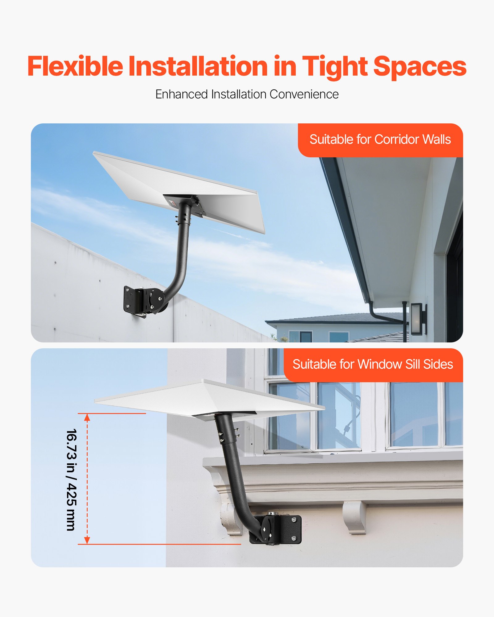 VEVOR Starlink Gen 3 Mount, Adjustable Angle Wall Mounting Standard Gen ...