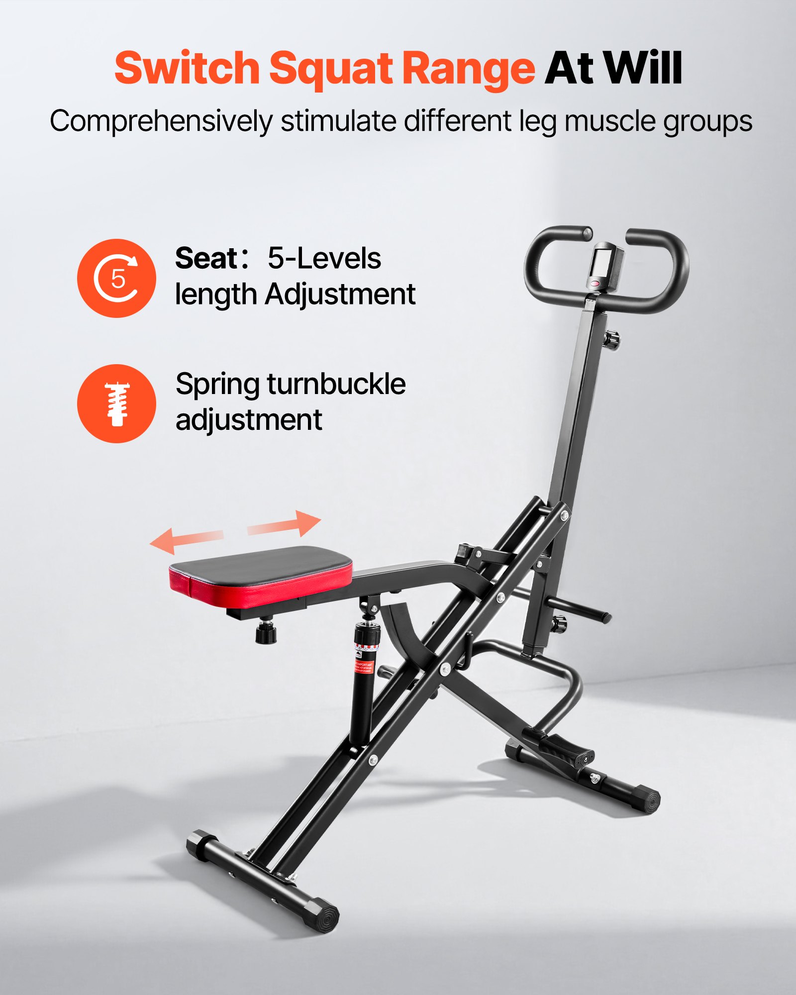 VEVOR Squat Machine, Deep Squat Rowing Machine for Home, Easy Setup ...