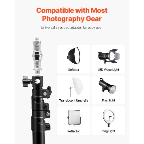 Wall Mount Triangle Boom Arm Light Stand 39.37 in/100 cm Ring Light ...