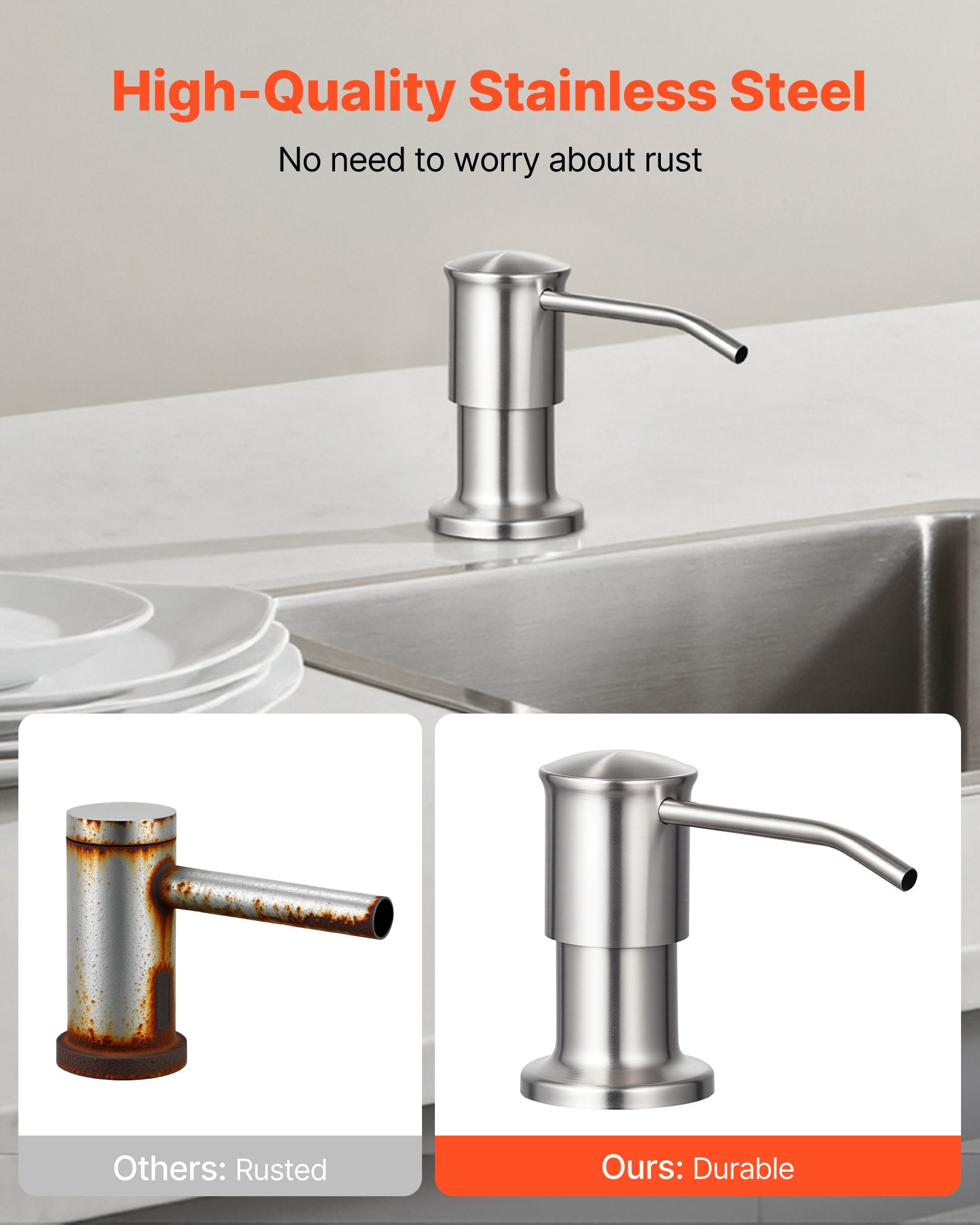 VEVOR Kitchen Countertop Soap Dispenser — Sleek Design