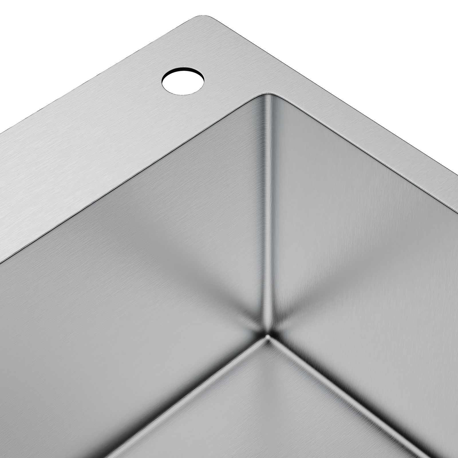 VEVOR Kitchen Sink, 304 Stainless Steel Drop-In Sinks, Top Mount Single ...