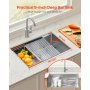 VEVOR Undermount Workstation Sink — Spacious & Rustproof