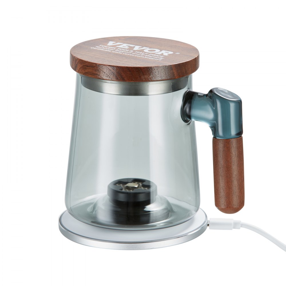 Vodíkový hrnek VEVOR, generátor vodíku 400 ml / 14,1 oz, přenosný ionizátor vodíku SPE Technology s bezdrátovou nabíjecí základnou, láhev na vodu bohatou na vodík, skleněný zdravotní hrnek - miniatura 11