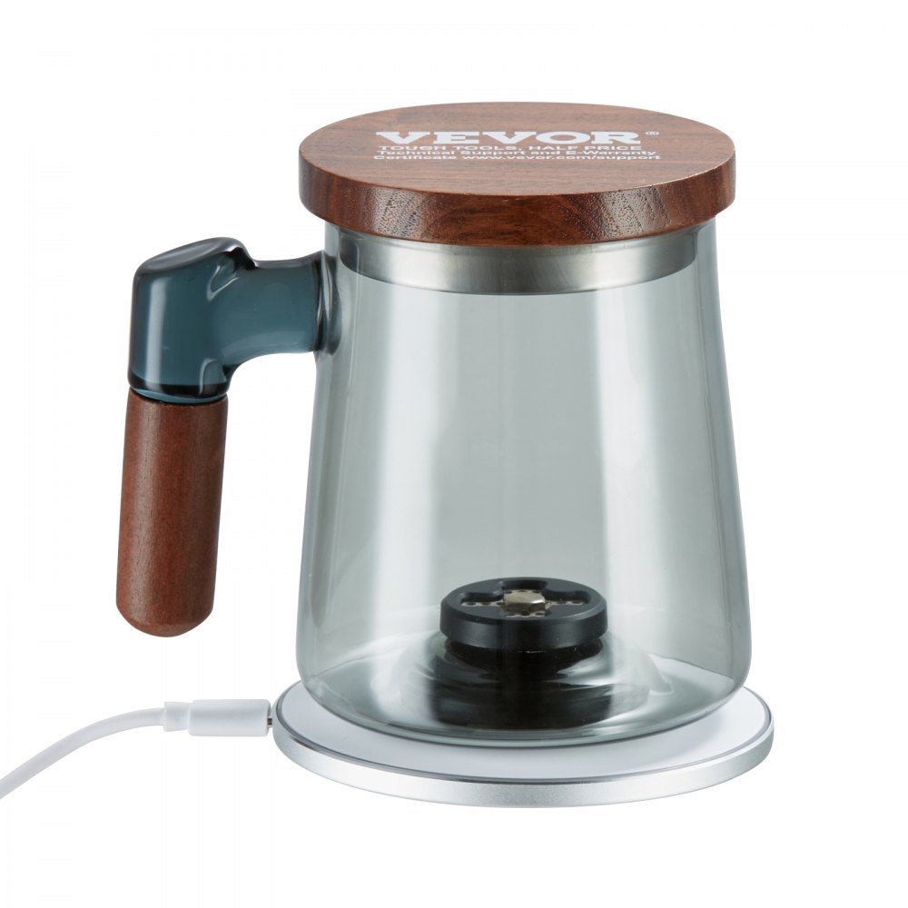 Vodíkový hrnek VEVOR, generátor vodíku 400 ml / 14,1 oz, přenosný ionizátor vodíku SPE Technology s bezdrátovou nabíjecí základnou, láhev na vodu bohatou na vodík, skleněný zdravotní hrnek - miniatura 9