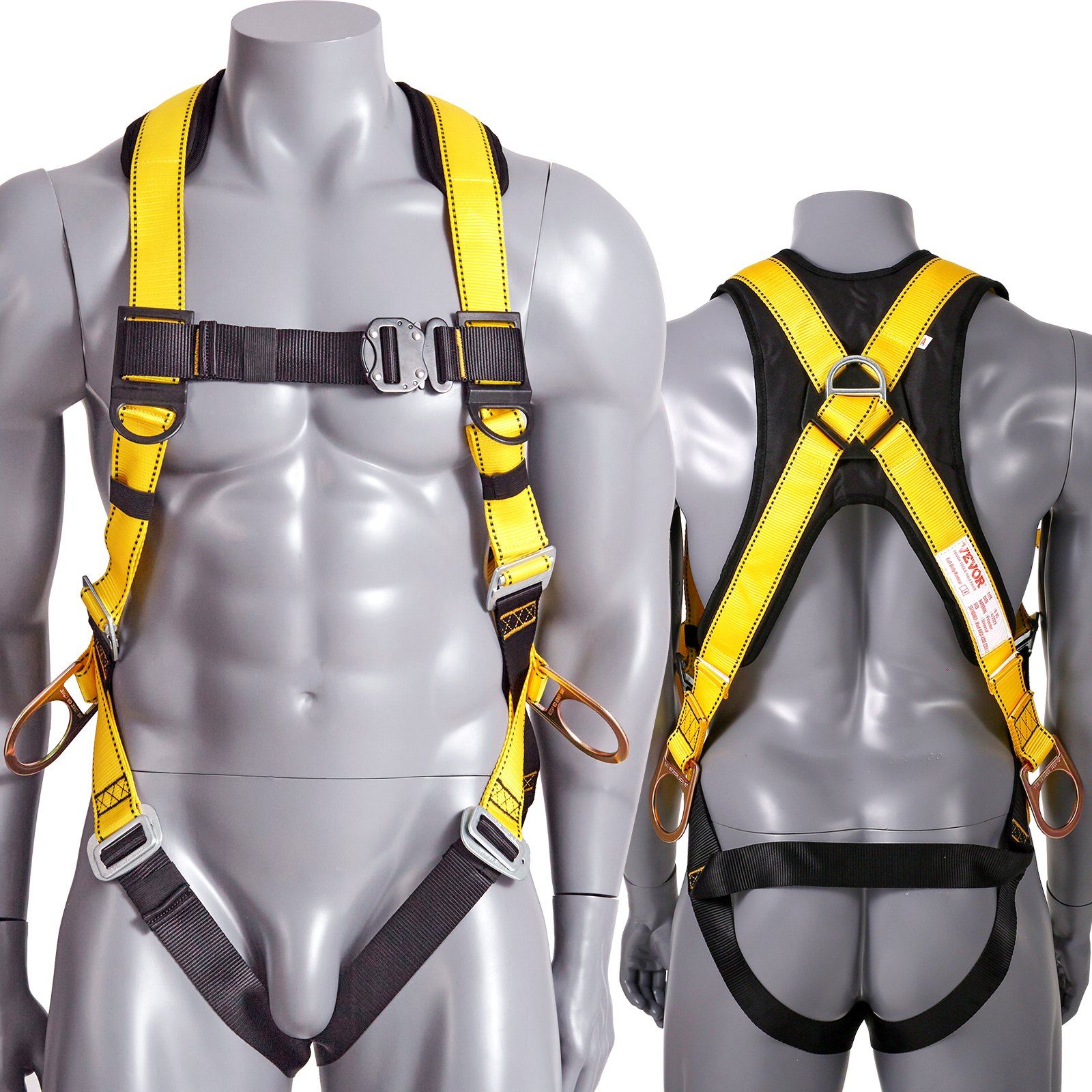 VEVOR Safety Harness, Full Body Harness, Safety Harness Fall Protection ...