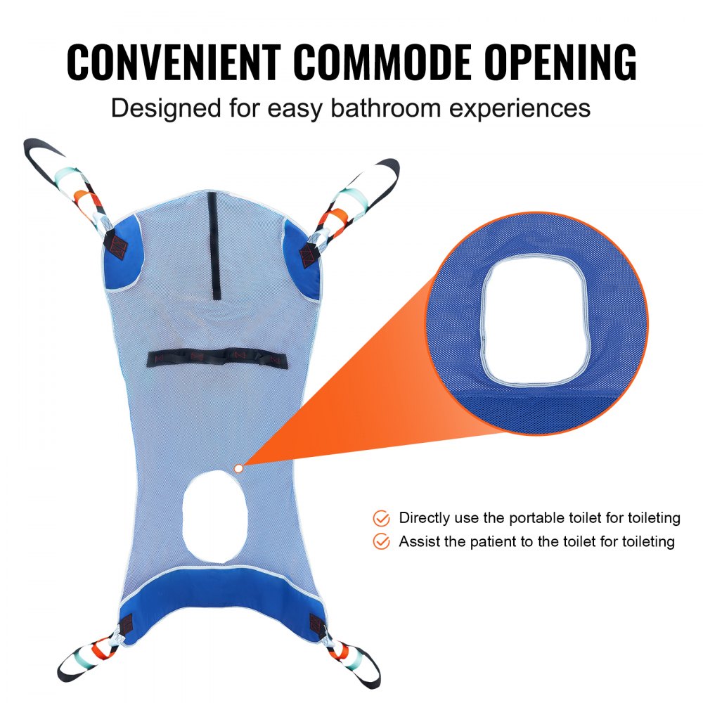 VEVOR Full Body Sling with Commode Opening - 600 lbs Load