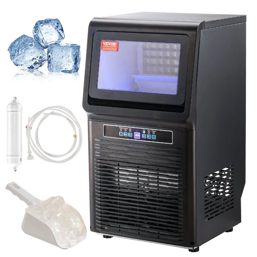 Ice Format VEVOR Commercial Ice Maker, 70lbs/24H, Ice Maker Machine, 36 Ice Cubes ...